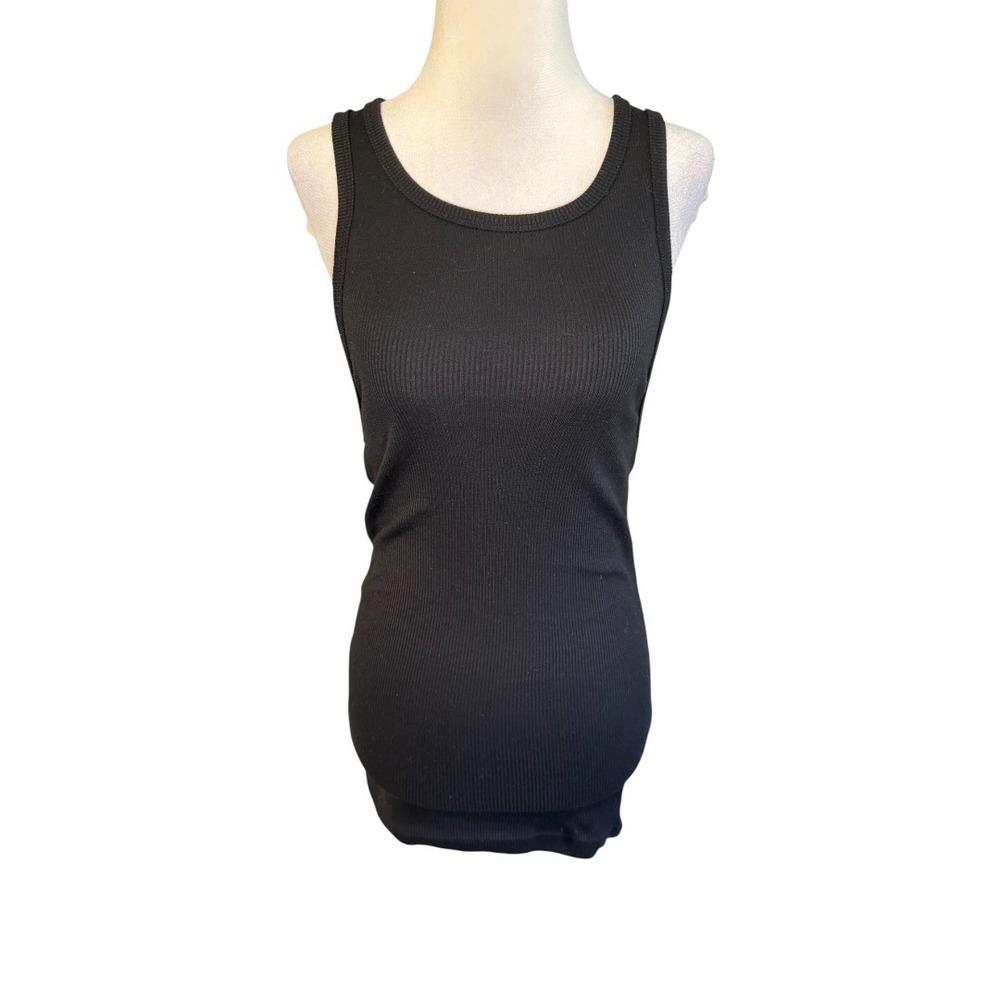 Honor The Gift‎ Womens Ribbed Tank Top Black Scoop Neck Slim Fit Small RN158180